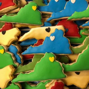 Virginia shaped cookies